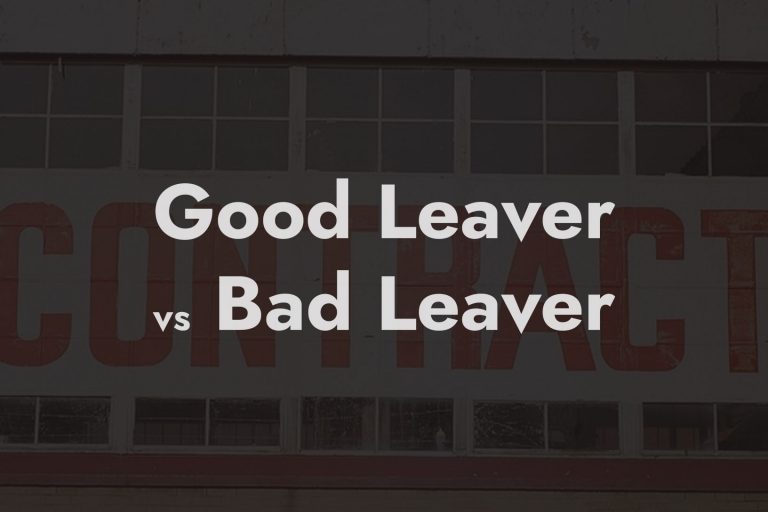 good leaver bad leaver