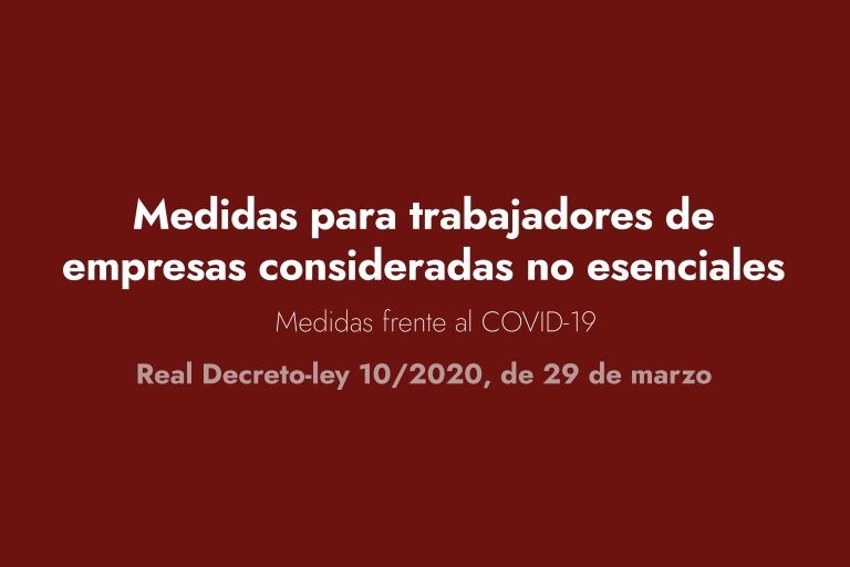 medidas trabajadores empresas no esenciales