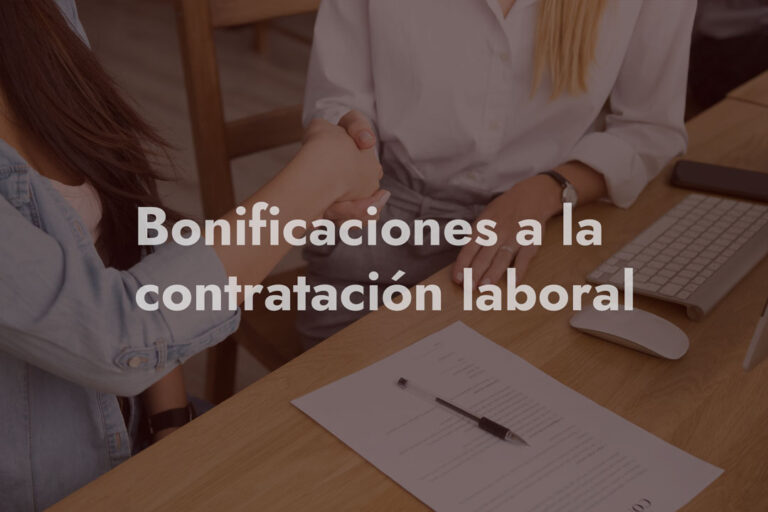 bonificaciones contratación laboral
